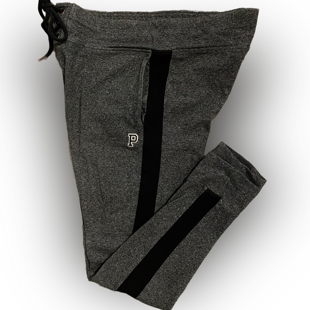 Pink VS Gray Fitted Yoga Joggers